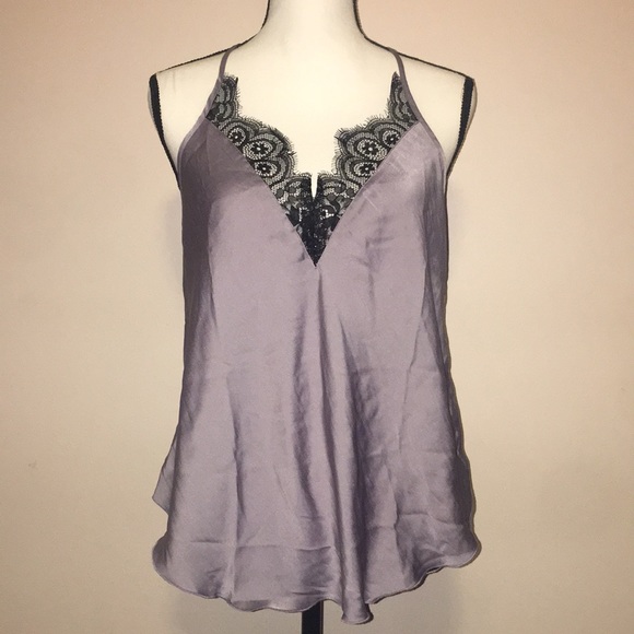 Free People Tops - Free People lace and silk lavender blouse